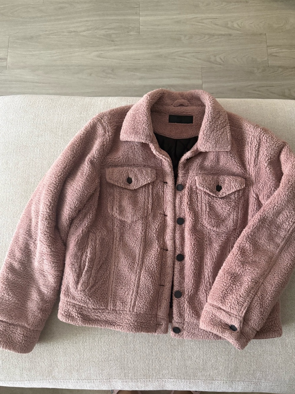 Blank NYC Dusty Purple Rose Sherpa Jacket